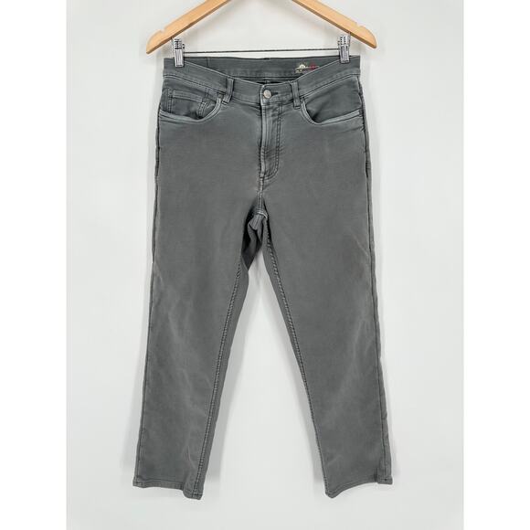 Faherty Men's Stretch Terry 5-Pocket Pants Straight Leg Jeans Slate Gray Size 31 - Picture 5 of 14